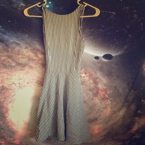 Women’s Gray White Striped Dress